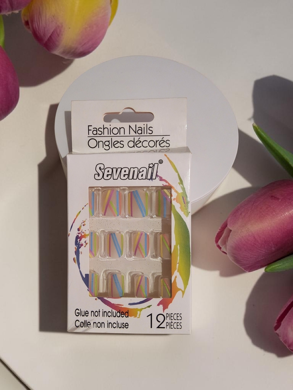 10 / $10 Sevenail Fashion Nails - Multicolor Striped Press-Ons